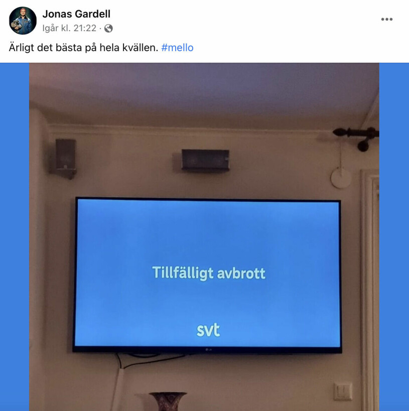 Jonas Gardell var inget fan av årets Mello! Jonas Gardell hånar Mello