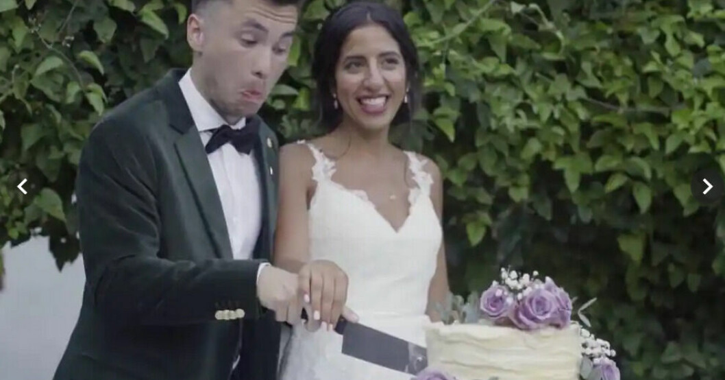 Paul Rey och Dalia under deras romantiska bröllop 2018, som också blev en musikvideo.
