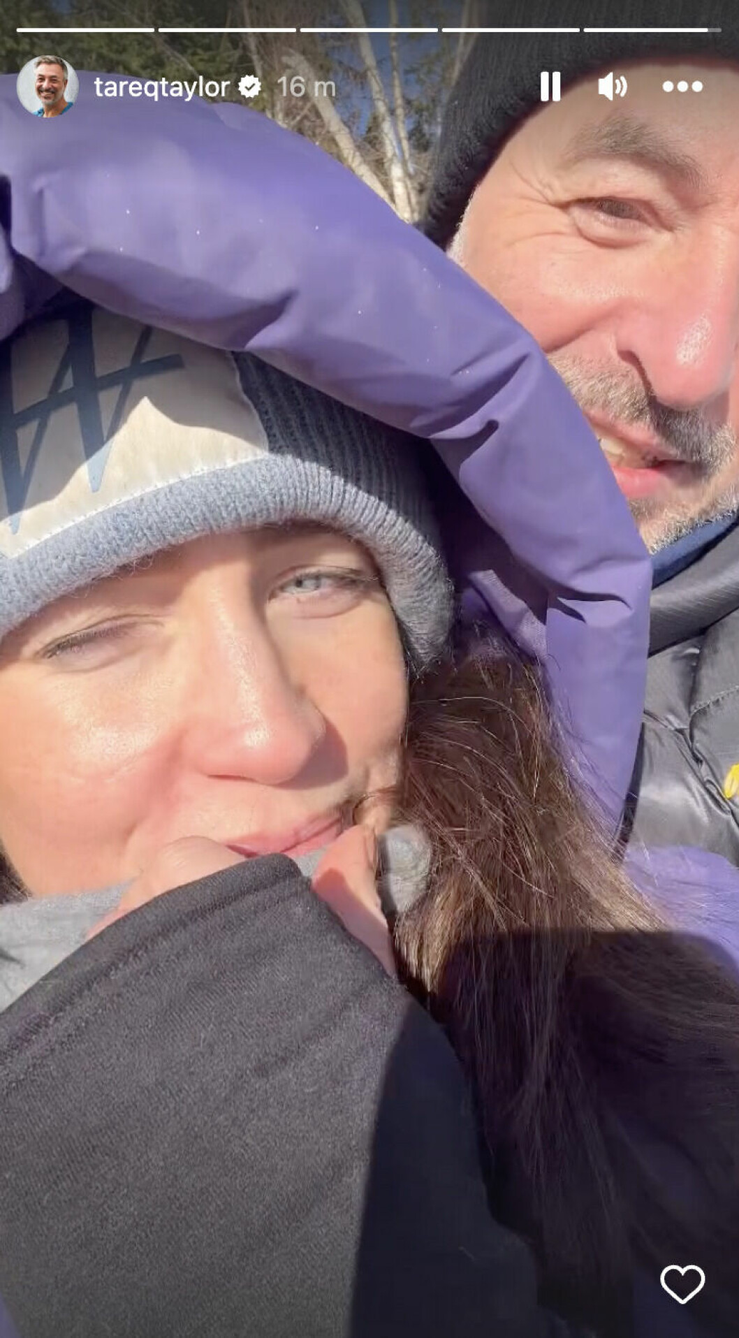 En bild från Tareq Taylors Instagram på honom och flickvännen Sofia Ståhl