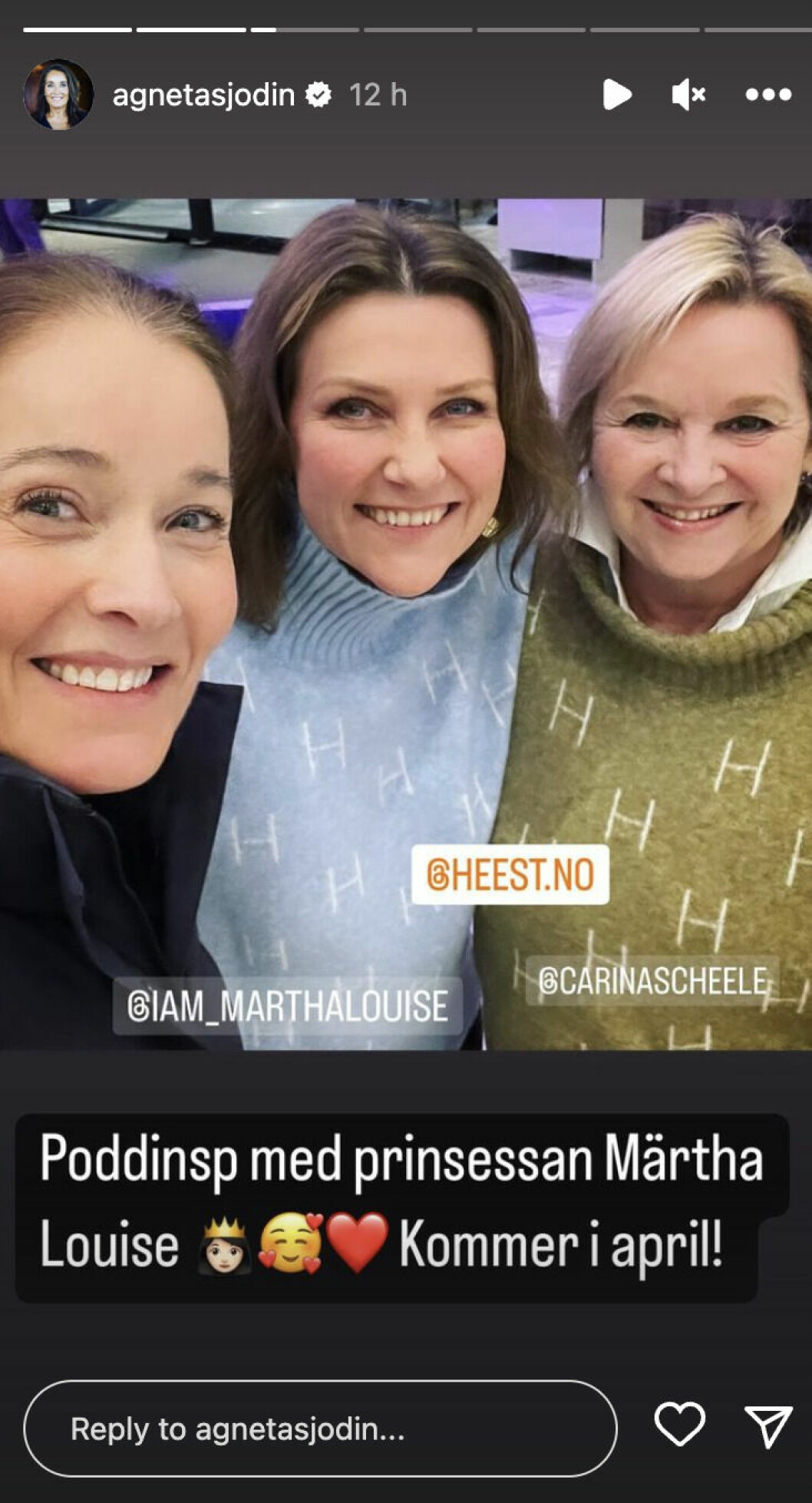 Agneta Sjödin tillsammans med prinsessan Märtha Louise