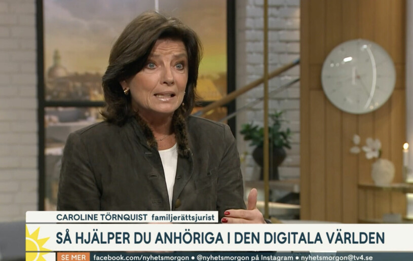 Här ersätter Caroline Steffo i rutan! Caroline Törnquist gästar Nyhetsmorgon i egenskap av familjerättsjurist