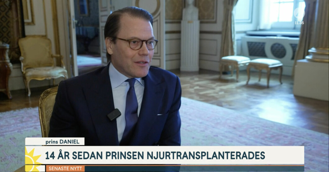 Prins Daniel i samspråk med Anders Pihlblad. Prins Daniel