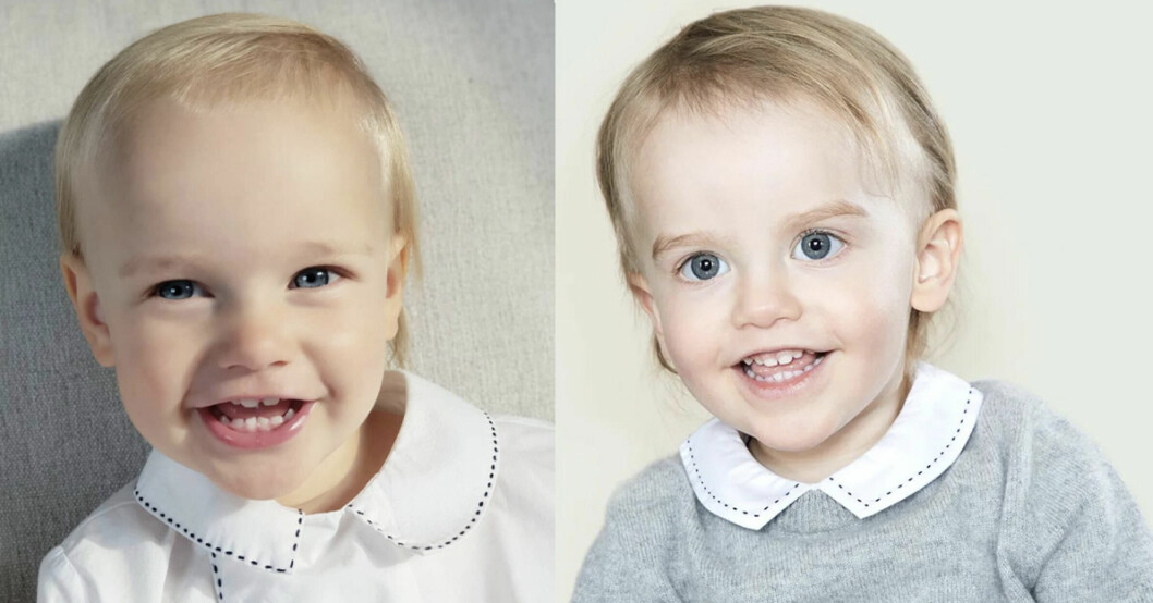 Gabriel till vänster, och Julian till höger. Liak som bär! Prins Gabriel som tvååring och prins Julian som tvååring