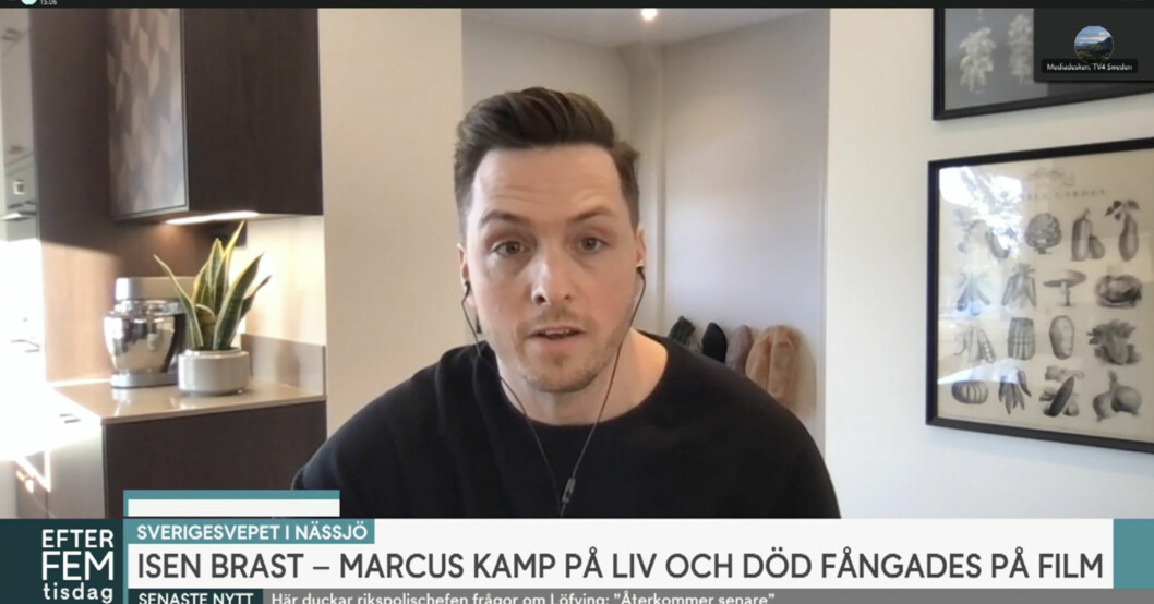 Marcus Wickelgren berättar om dramat i kalla vattnet. Marcus Wickelgrens om kampen i vattnet