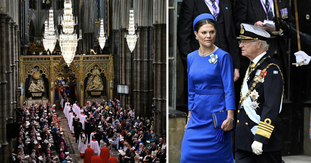 Första bilderna på Victoria – nu på plats vid Charles kröning