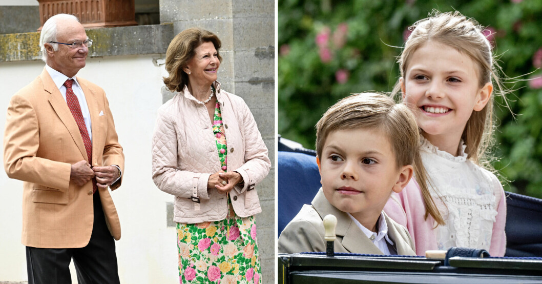 Estelle och Oscars mysiga helg med mormor och morfar – i kungliga sommarparadiset!