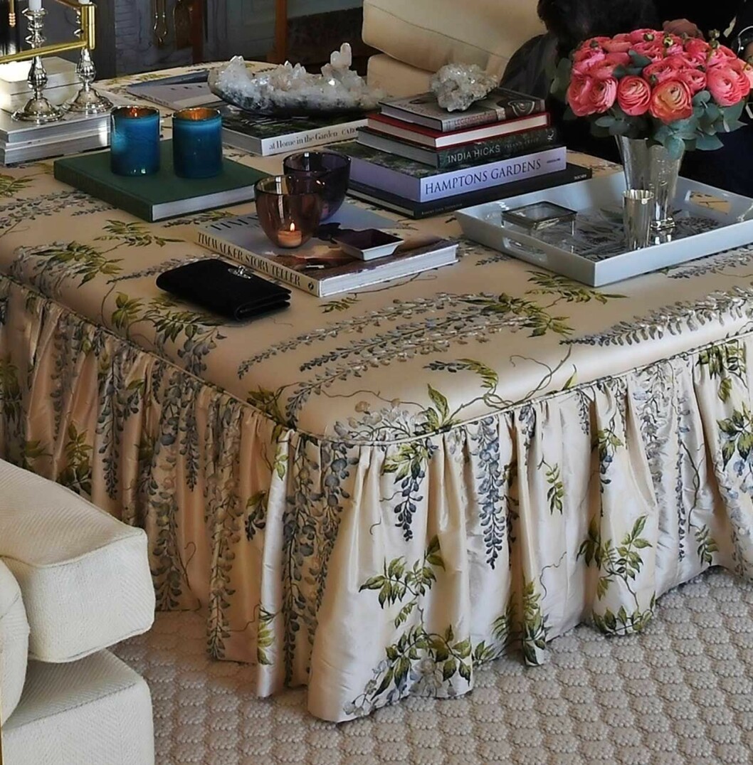 Den berömda puffen. Snyggaste du sett, eller helt fel? Den omtalade puffen i vardagsrummet hemma hos kronprins Haakon och kronprinsessan Mette-Marit på Skaugum.