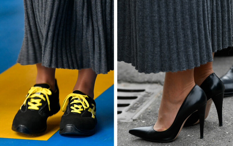 Vart tog Victorias pumps vägen? Kronprinsessan Victoria skor gula skosnören svarta pumps