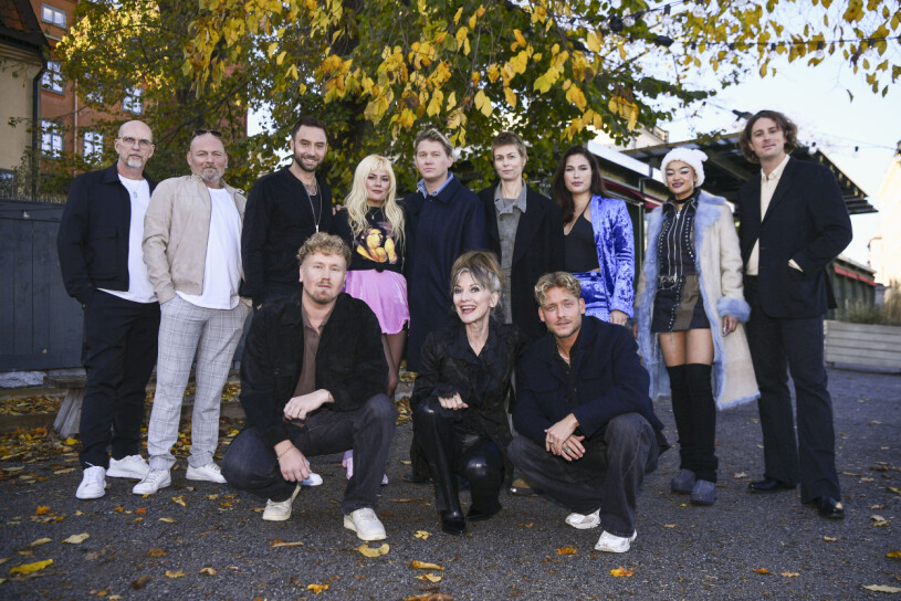 En stor del av årets gäng av Så mycket bättre. Årets Så mycket bättre uppställning. På bild: Mats Wester, Håkan Hemlin, Måns Zelmerlöw, Maja Francis, John Engelbert, Anna Ternheim, Molly Hammar, Daniela Rathana, Albin Lee Meldau, Sonny Fahlberg, Anne-Lie Rydé och Kim Vadenhag.