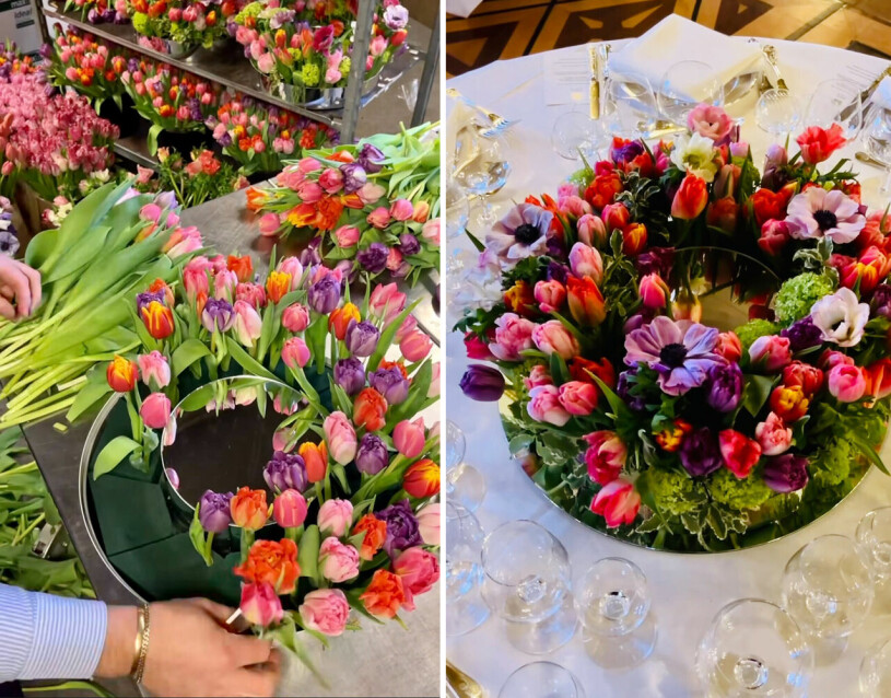 Vilken vårfeeling! Blommorna vid Sverigemiddagen 2023