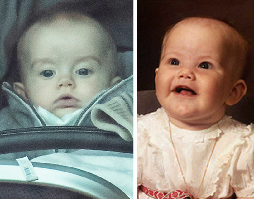 Prins Julian – och hans mamma prinsessan Sofia i samma ålder. Prins Julian Prinsessan Sofia i samma ålder Som barn