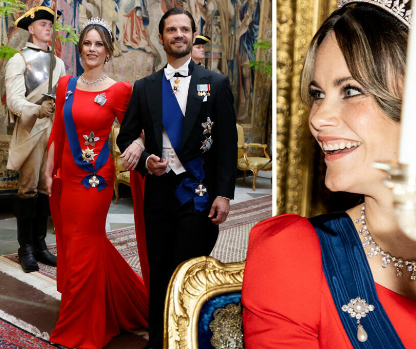 Prinsessan Sofia fick också Finlands Vita Ros – men i högblått band.