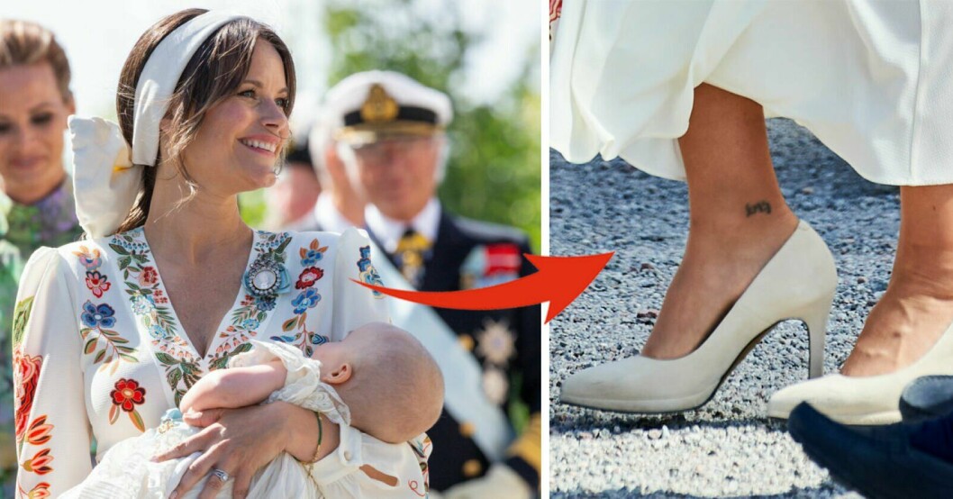 I samband med prins Julians dop uppmärksammades Sofias ankeltatuering i utländsk press. Prinsessan Sofias tatuering på prins Julians dop