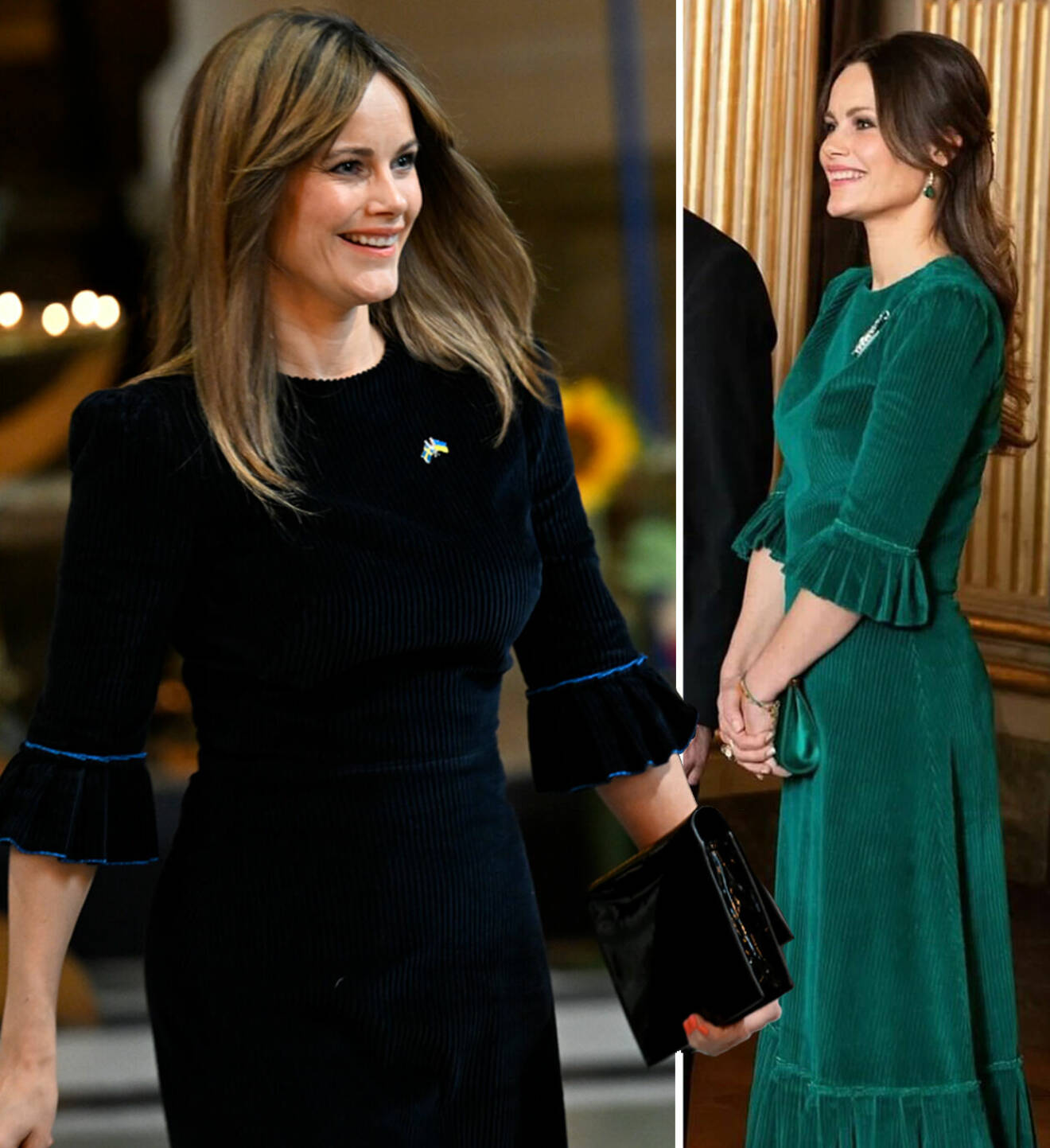 Prinsessan Sofia i svart respektive grön klänning från Wampire’s Wife