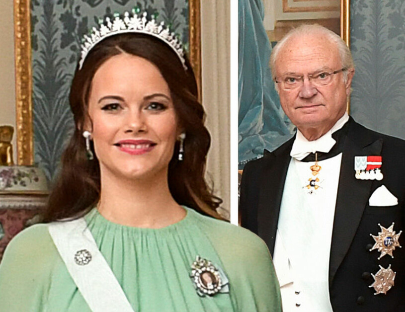 Positionerna är låsta. Prinsessan Sofia och kungen
