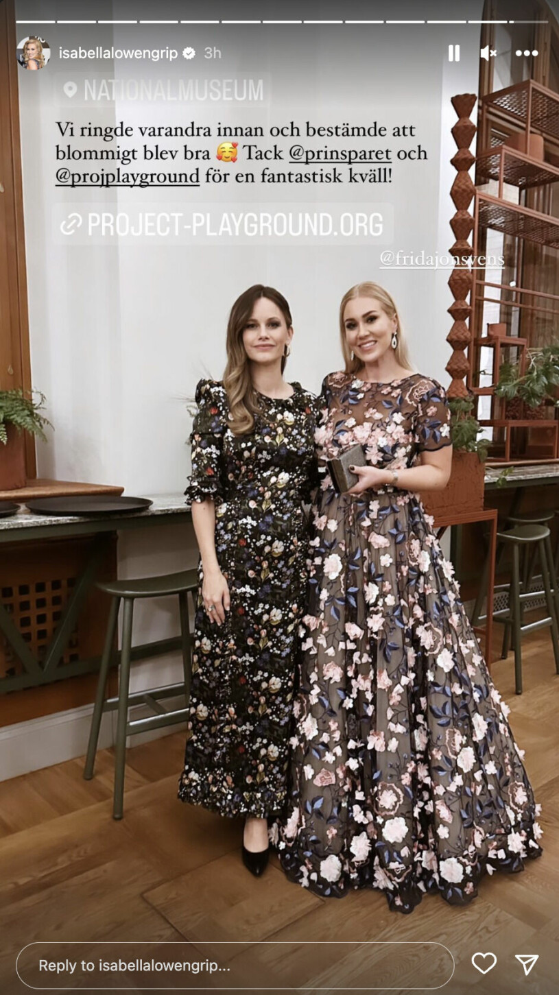 Prinsessan Sofia med bloggaren Isabella Löwengrip.