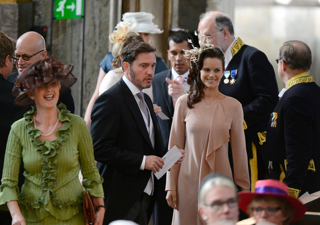 Två kungliga nybörjare, lite vilsna i vimlet. Chris O'Neill och prinsessan Sofia.