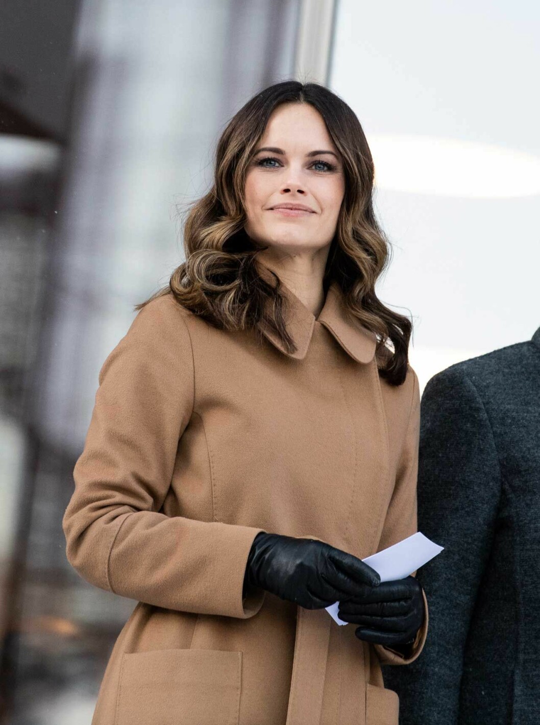 Prinsessan Sofia i beige kappa från Morris. Credit: The Royals and I. Prinsessan Sofia i beige kappa