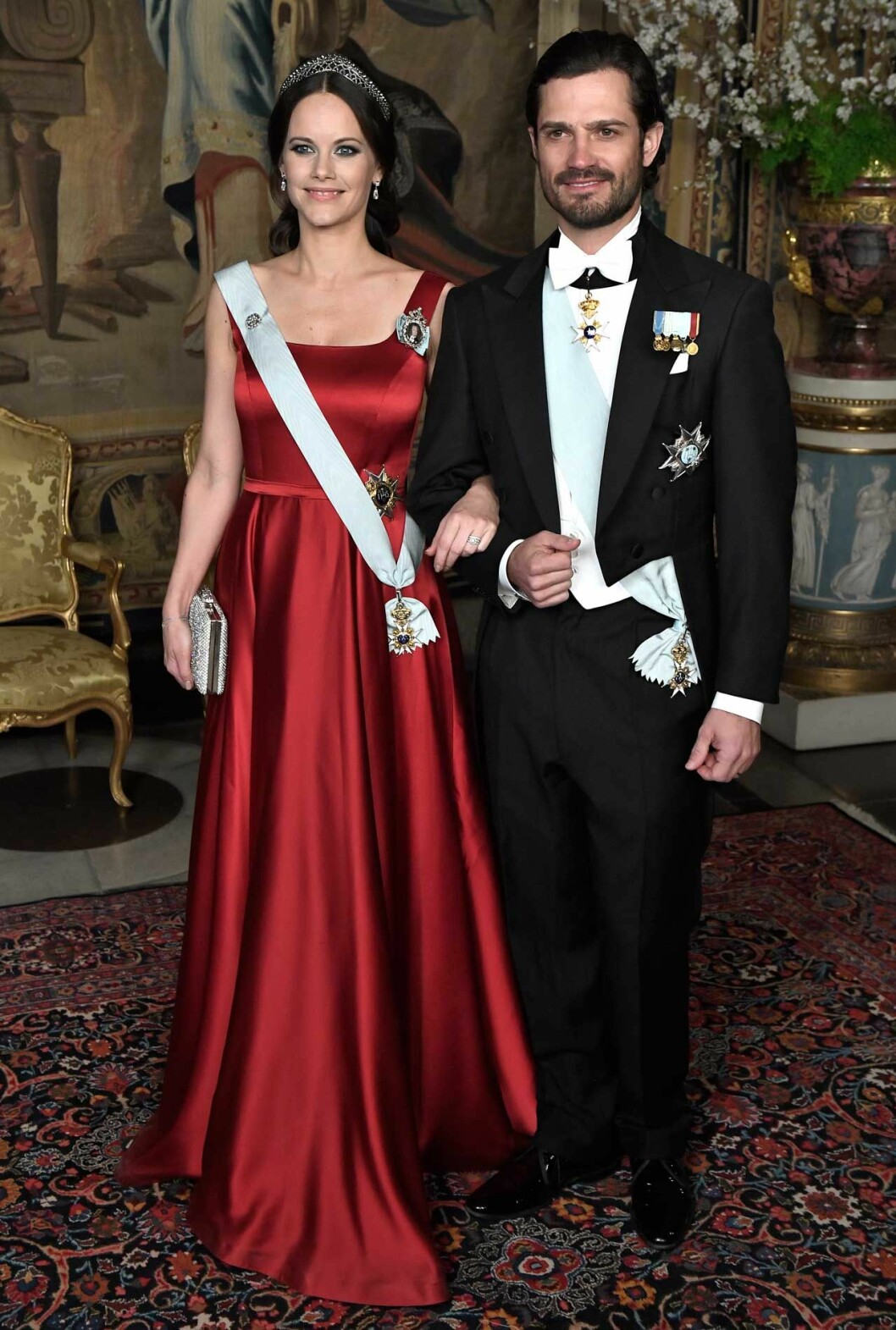 Prinsessan Sofia i röd klänning från Ida Lanto. Sofia i röd klänning