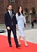 Prins Carl Philip och prinsessan Sofia vid lunchen för Italiens president i Stockholms stadshus.