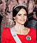 Prinsessan Sofia i röd klänning och sin privata tiara.