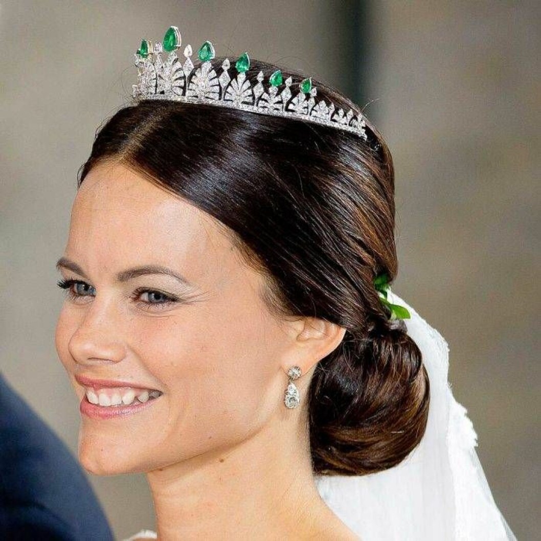 Prinsessan Sofia i sin bröllopstiara. Prinsessan Sofia i sin bröllopstiara.