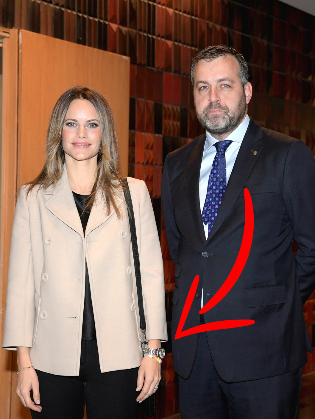 Prinsessan Sofia med Entreprenörforums vd Johan Eklund. prinsessans sofias present från prins alexander