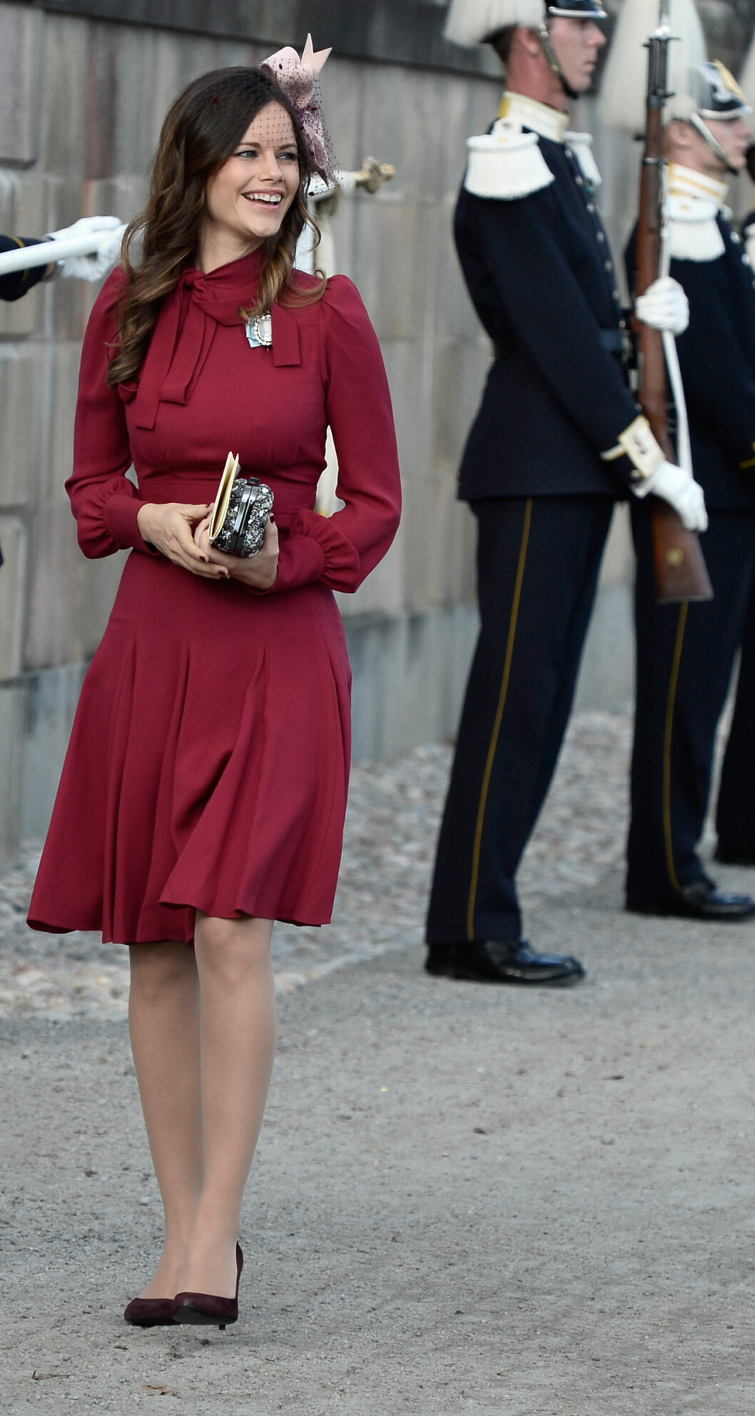 Sofia strålade på prins Nicolas dop, år 2015. Här var hon gravid med Alexander – utan att någon visste om det! prinsessan sofia gravid nicolas dop 2015