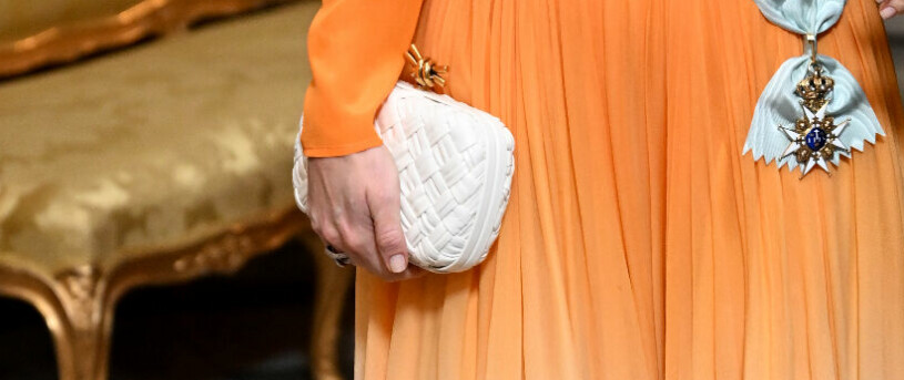 Sofias nya benvita Bottega Veneta clutch!