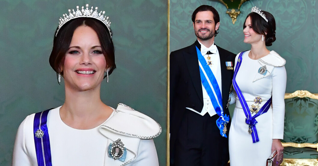 prinsessan sofias vita klänning spanska statsbesöket 2021