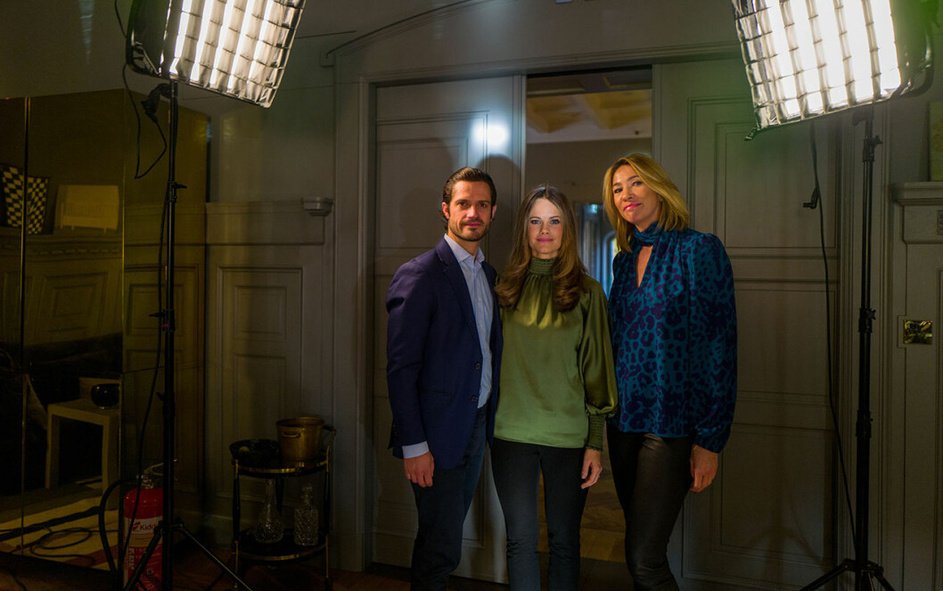 Prins Carl Philip och prinsessan Sofia intervjuades i SVT:s Morgonstudion. carl philip och sofia i morgonstudion svt