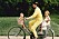 Drottningen cyklar med Victoria och Carl Philip sommaren 1980. 