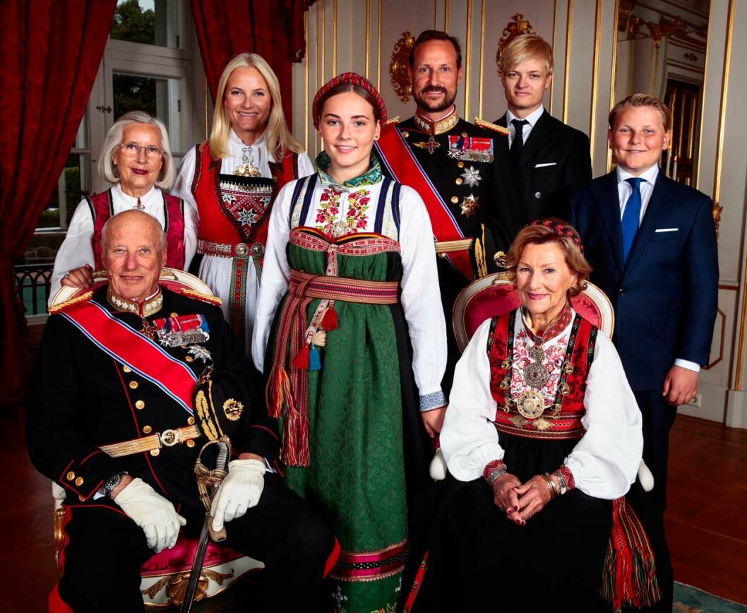 Ingrid med hela sin familj. Prinsessan Ingrid Alexandra med hela sin familj.