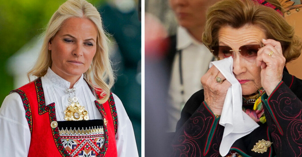 Det var en känslosam stund för både Mette-Marit och Sonja. Det var en känslosam stund för både Mette-Marit och Sonja.