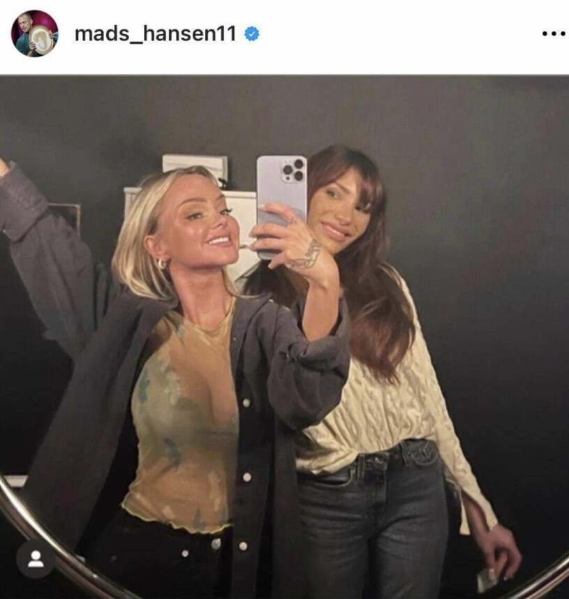 Skärmbild instagram @mads_hansen11 Nora Haukland, Sophie Elise