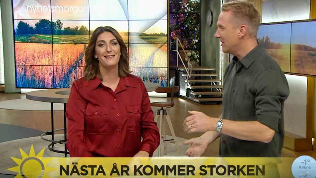 Soraya Lavasani gravid – berättar i Nyhetsmorgon