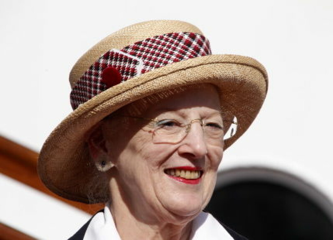 Queen Margrethe and HRH Prince Consort Henrik arrive in Aarhus by the royal yacht