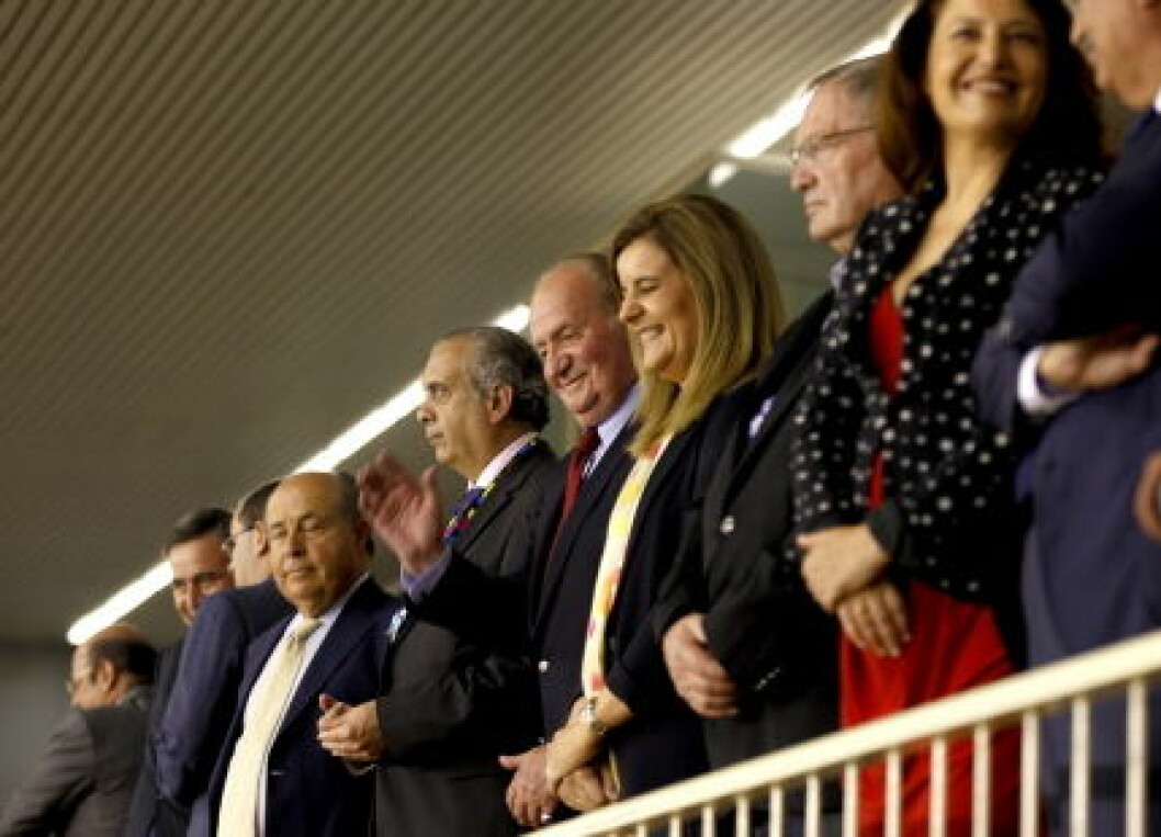*DON JUAN CARLOS ASISTE AL PRIMER PARTIDO DE ESPA?A EN EL MUNDIAL DE BALONCESTO