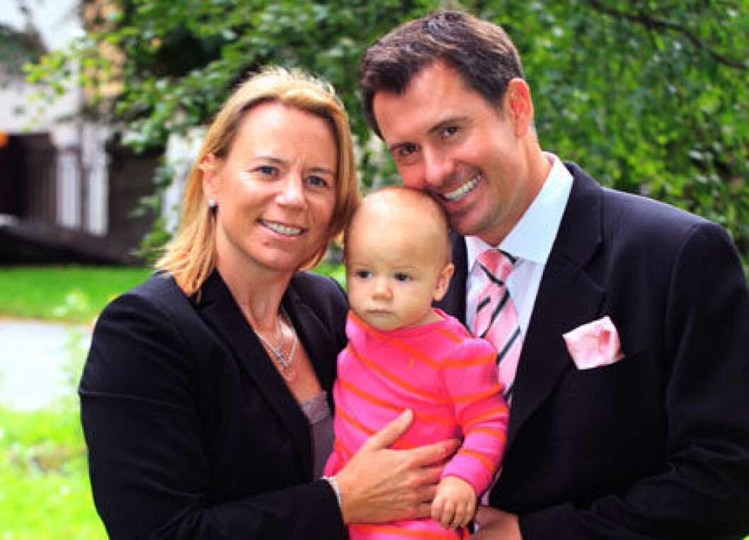 Annika Sörenstam, maken Mike och dottern Ava.