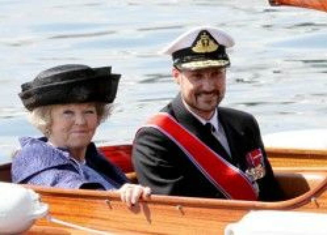 Drottning Beatrix och Haakon i Oslo. Drottning Beatrix och Haakon i Oslo.