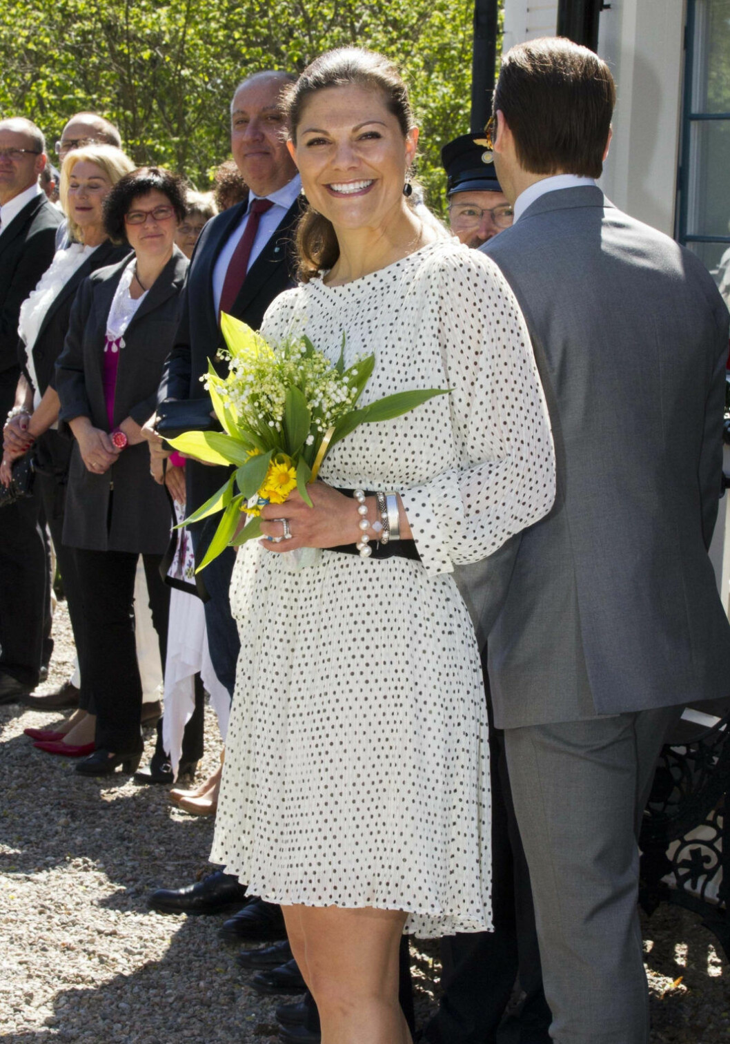 Kronprinsessan i söt sommarklänning från märket, i Ockelbo 2011.