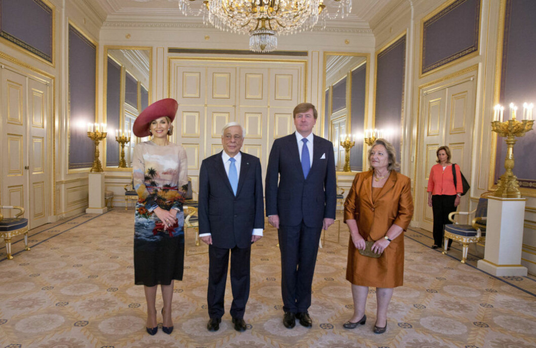 Grekiske presidenten Prokopis Pavlopoulos, här under ett besök hos drottning Máxima och Willem-Alexander.