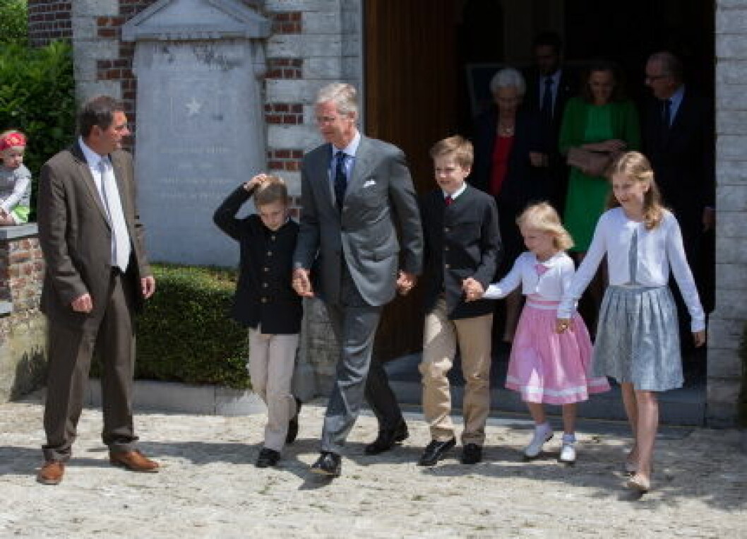 First communion of twin princes Nicolas and Aymeric of Belgium