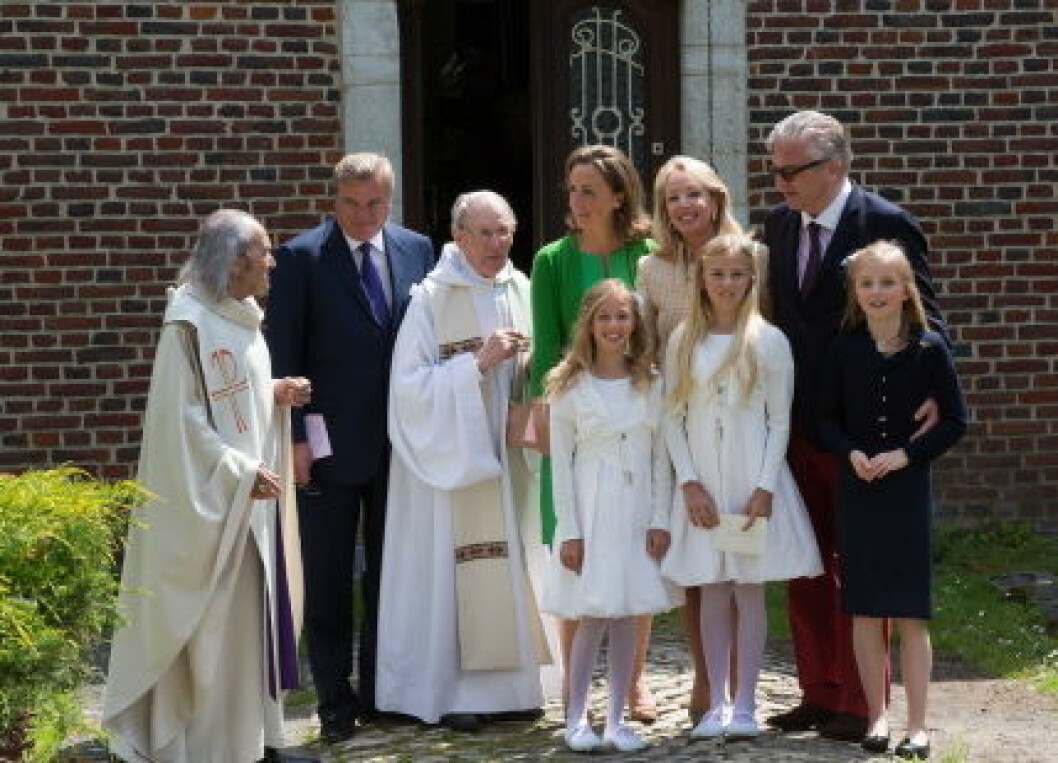 First communion of twin princes Nicolas and Aymeric of Belgium