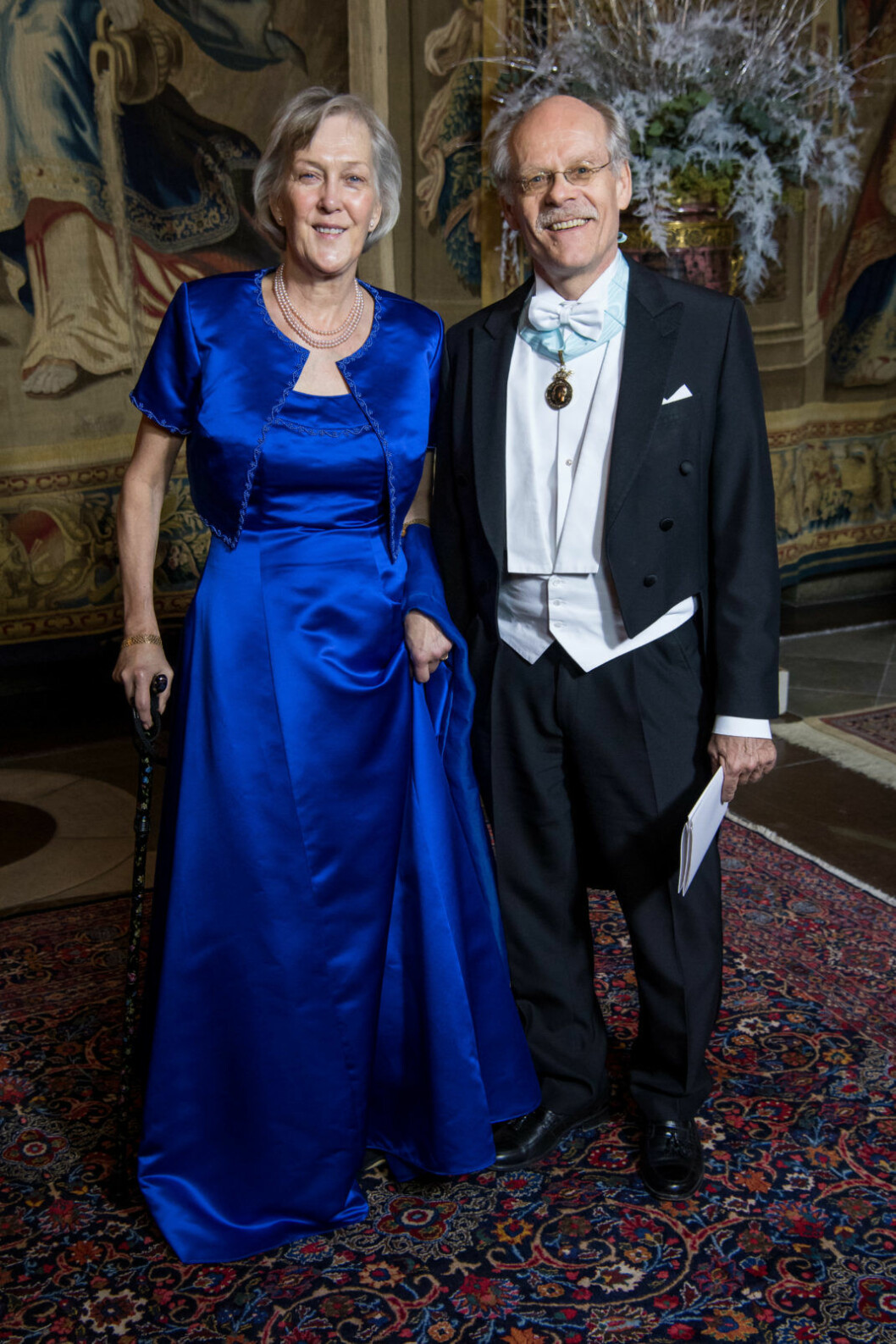 Stefan och hustrun Deborah Ingves på kungens middag. Stefan och hustrun Deborah Ingves på kungens middag.