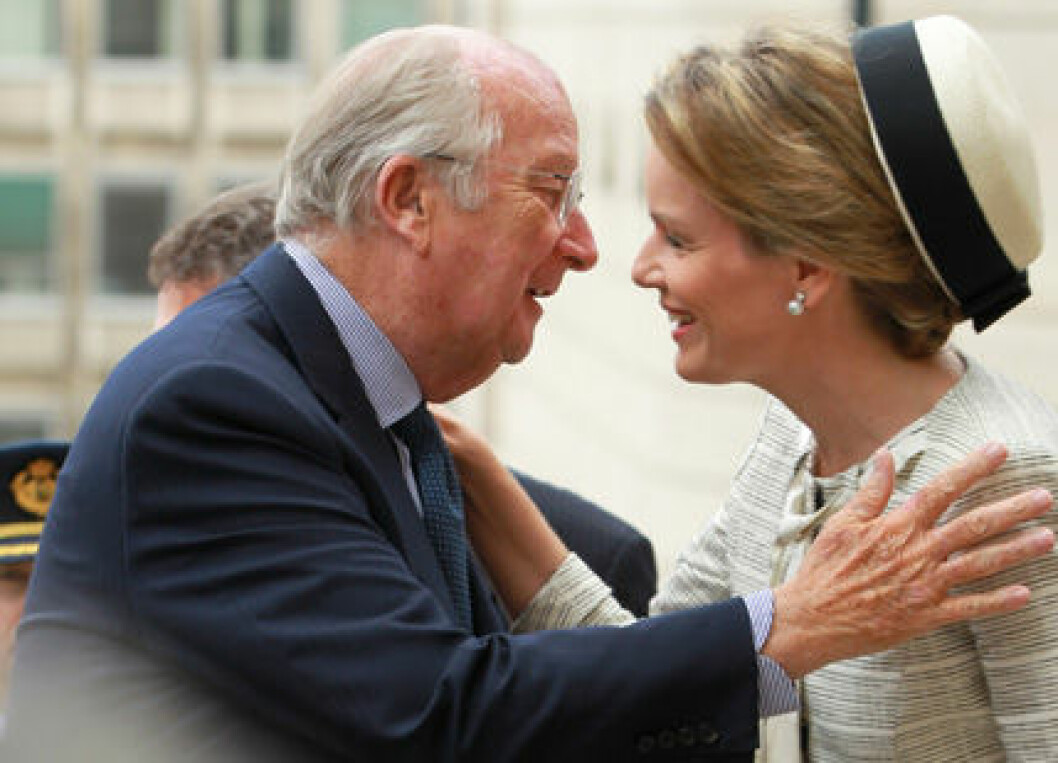 Drottning Mathilde och kung Albert