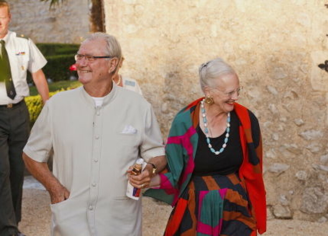 Queen Margrethe and Prince Henrik attending a concert taking place at Chateau de Cax