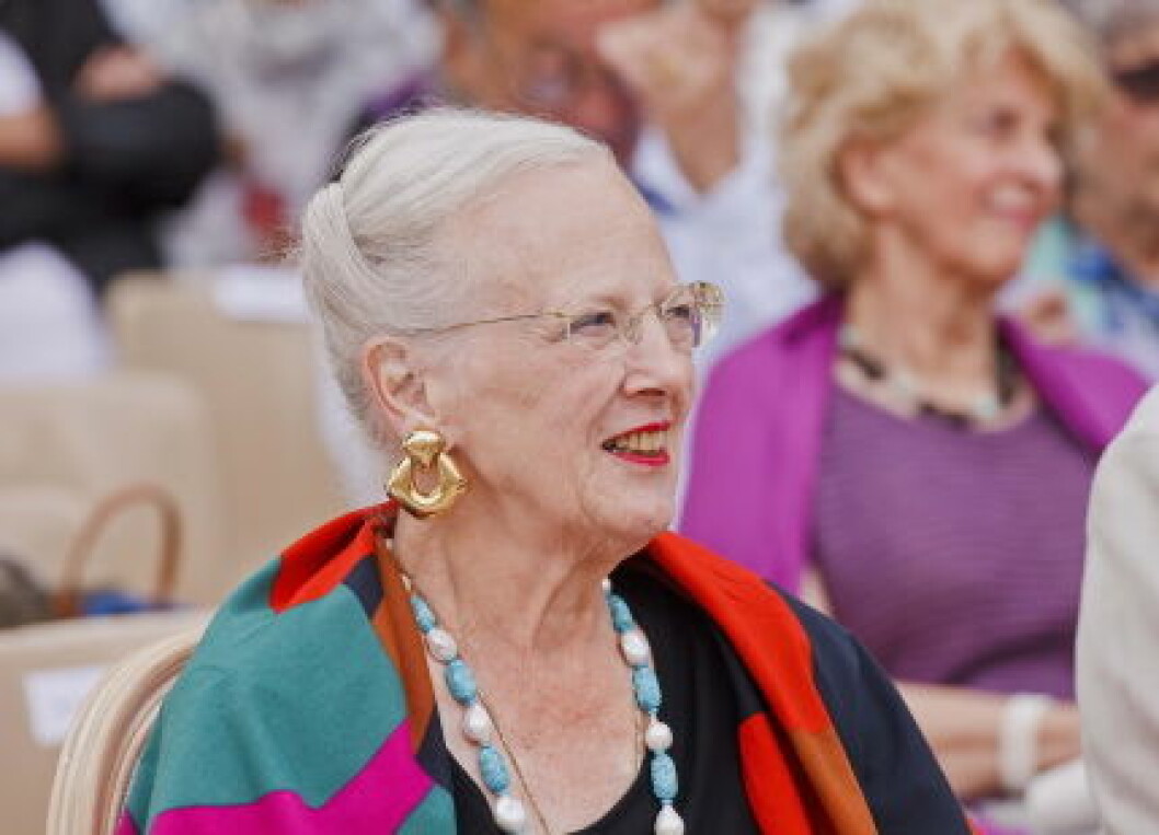 Queen Margrethe and Prince Henrik attending a concert taking place at Chateau de Cax