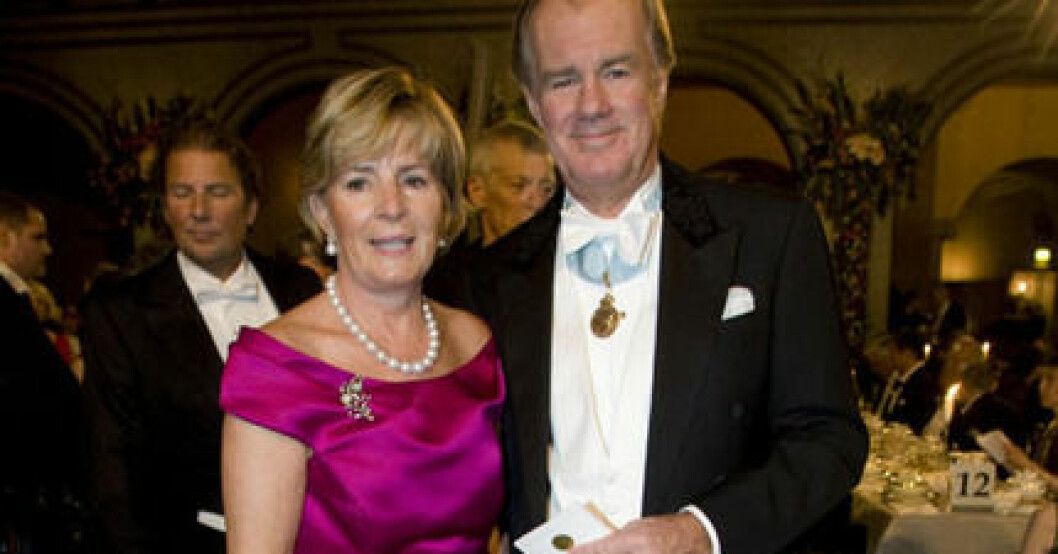 Stefan Persson med hustru Denise. Stefan Persson med hustru Denise.