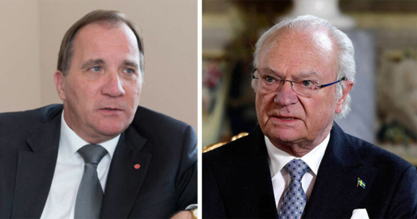 Kungen var kritisk mot hur Sverige hanterat pandemin. Stefan Löfven och kungen.